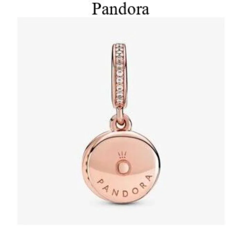 Pandora Sparkling Blue Disc Double Dangle Charm